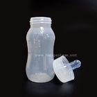2017 semi-transparent/ transparent empty baby feed bottle with silicone nipple