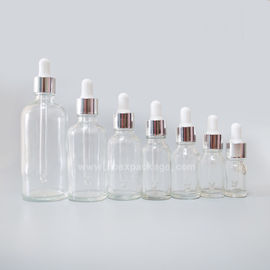 SXT-04 50ml transparent essential oil Bottles empty glass bottles with button dropper pipette