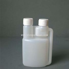 Customized hdpe plastic liquid twin necks bottle  twin neck plastic bottle with screw cap