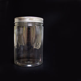 300ml 350ml 400ml dry food/face cream transparent PET plastic jar with aluminium lids