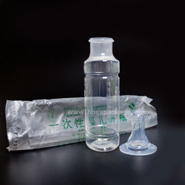 Hot sell 100ml PP Transparent  Baby feed Bottle with Silicone Nipple and various design